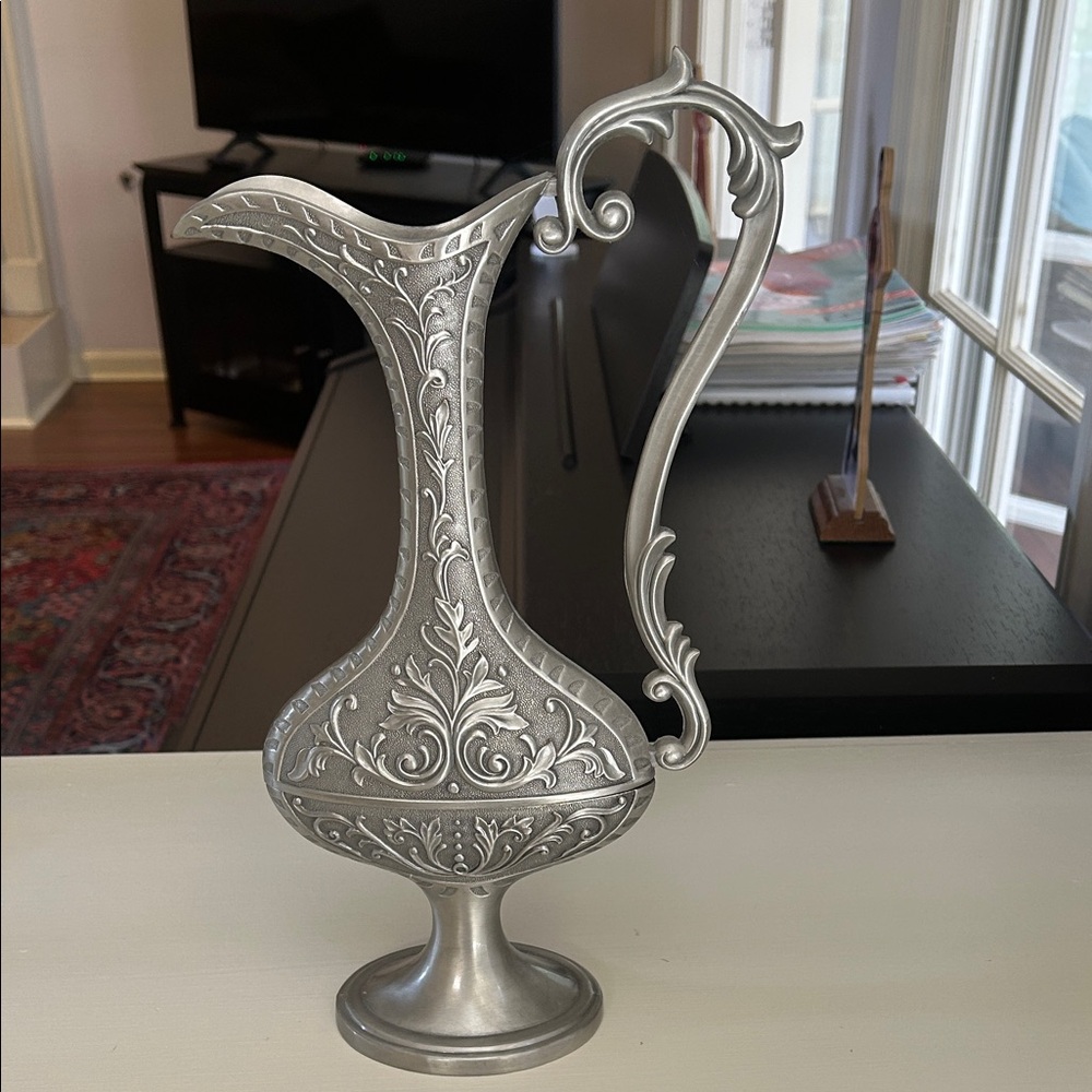 Elegant Silver Decorative Pitcher